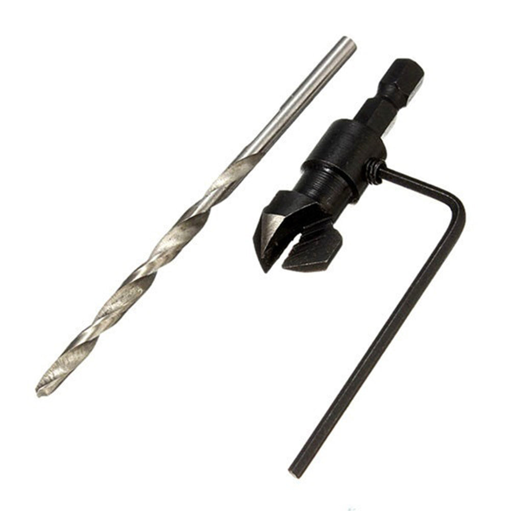 4Pcs HSS Tapered Hex Shank Quick Change Woodworking Countersink Drill Bit Reamer