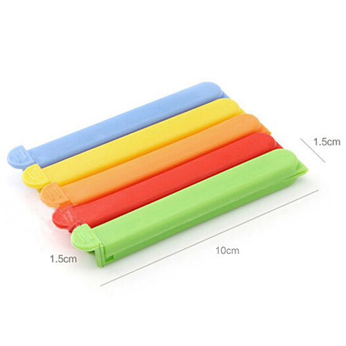 5 Pcs Home Food Close Clip Seal Bags Plastic Storage Sealing Rods Sealer Clips