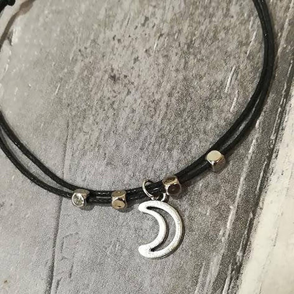 2Pcs/Set Boho Moon Beaded Anklet Sequins Beach Summer Ankle Bracelet Foot Chain