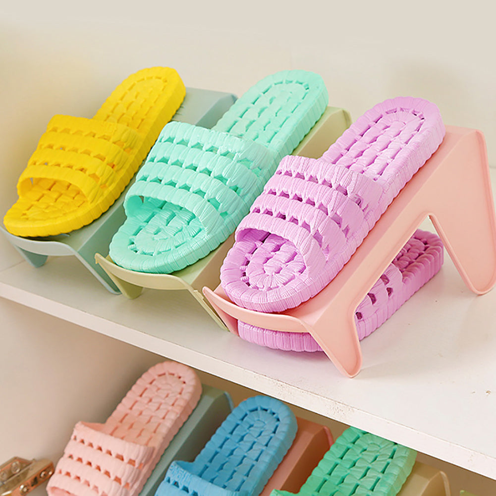 Fashion Plastic Shoes Display Rack Organizer Space Saving Storage Holder Shelf