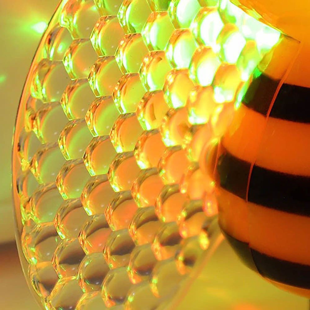 Colorful Cute Bee EU Plug LED Wall Night Lamp Light Controlled Kid Bedroom Decor