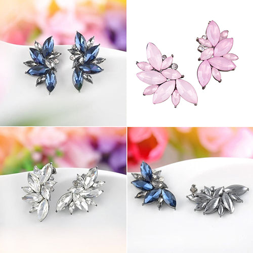 Women Fashion Rhinestone Ear Drop Dangle Stud Earring Jewelry Xmas Gift