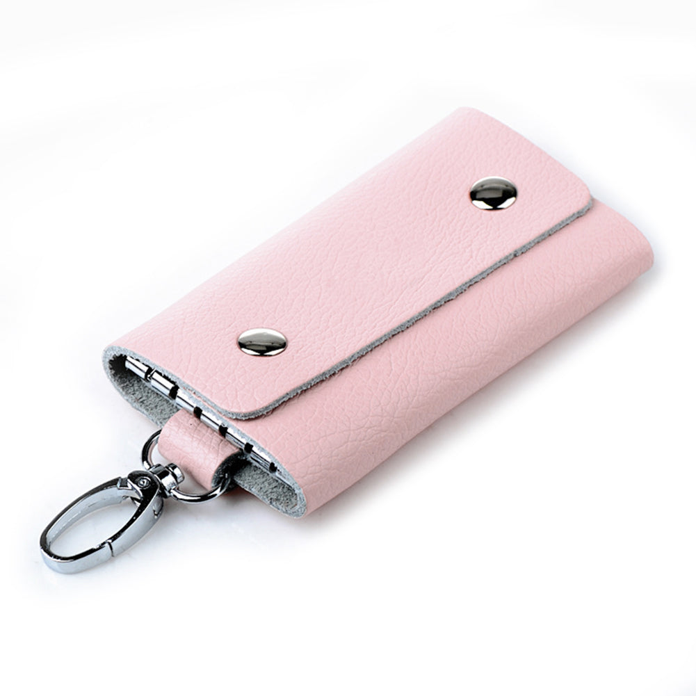 Pocket Size Cow Leather Car Key Holder Organizer Case Keyring Hanger Pouch Bag