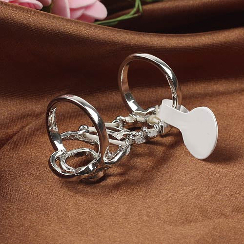 Women Bendable Hollow Twinkling Rhinesone Rose Knuckle Finger Chic Joint Ring