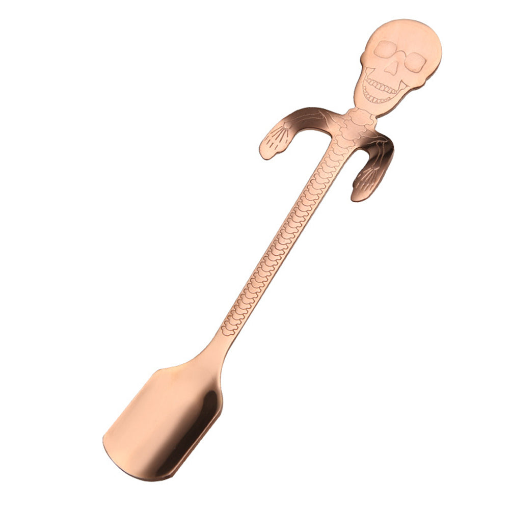 Stainless Steel Cute Skull Hanging Handle Coffee Tea Drink Spoon Kitchen Tool