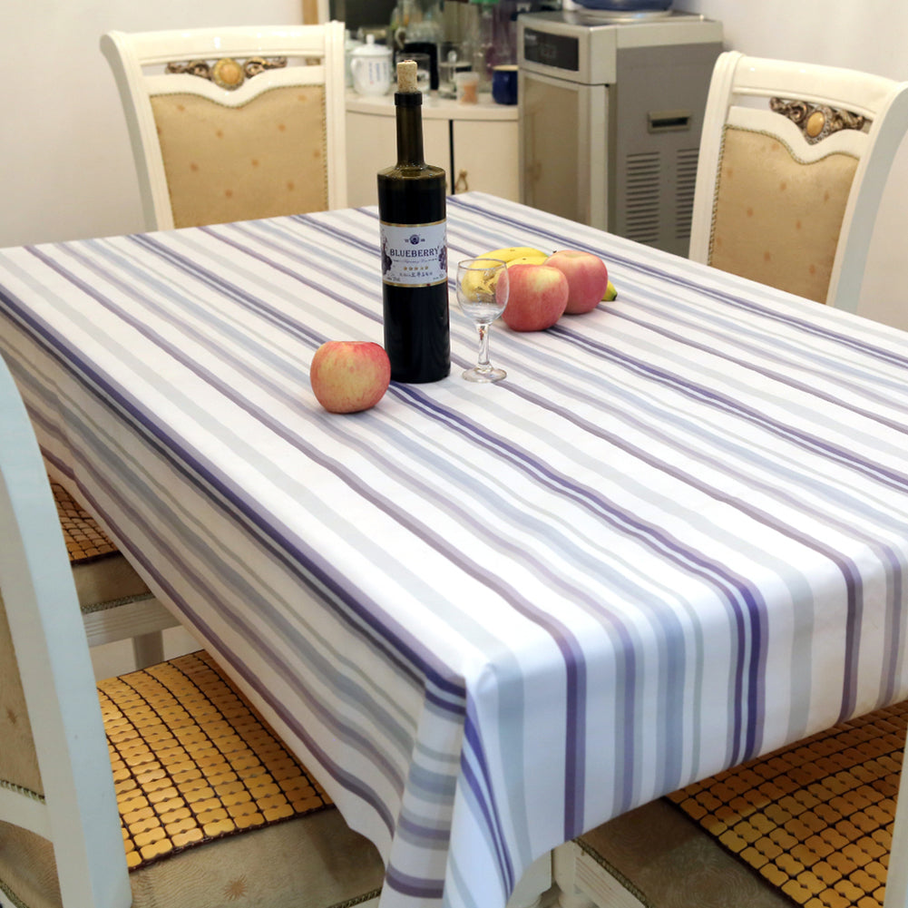 Stripe Pattern Rectangle Tablecloth Table Cover for Banquet Party Home Decor