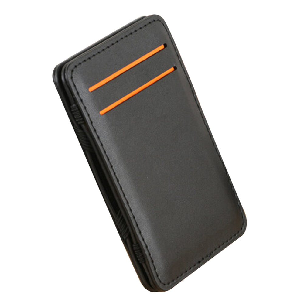 Men's Faux Leather Money Clip ID Credit Card Holder Business Pocket Wallet Purse