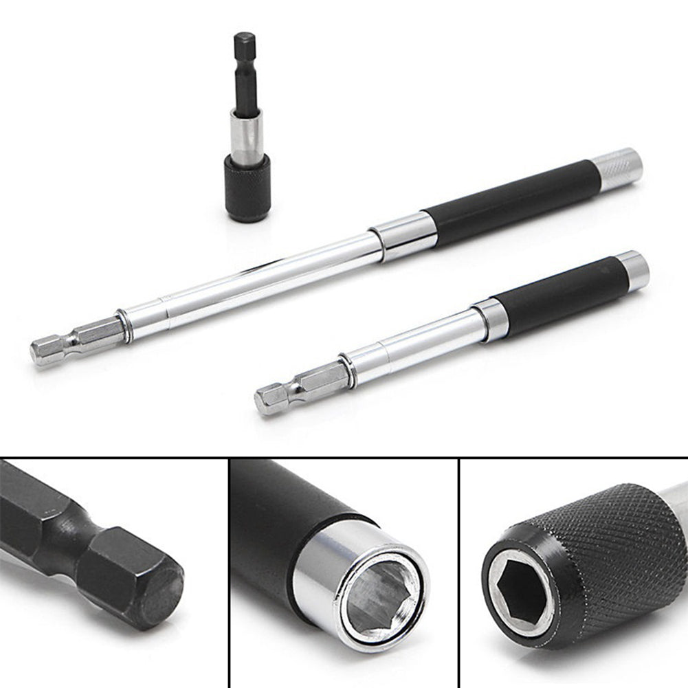60mm Hex Bit Screwdriver Extension Holder Bar 80/120mm Telescopic Shank Set