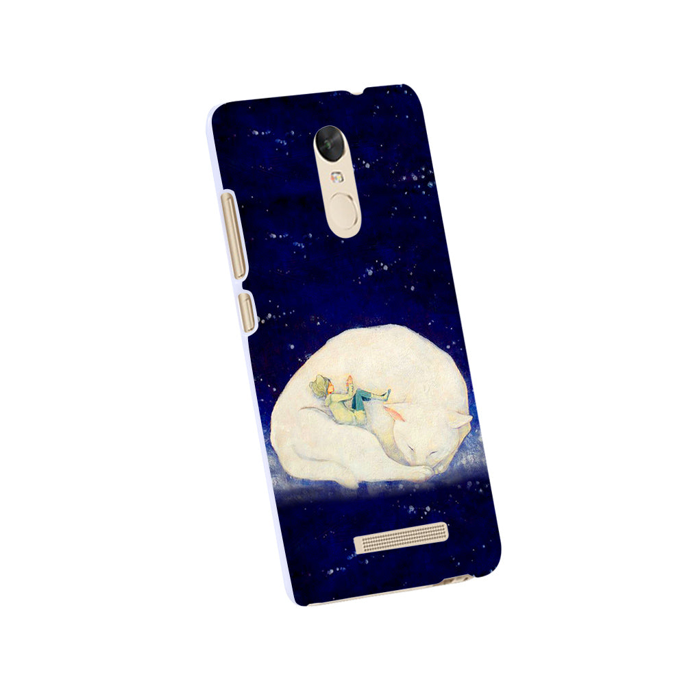 Sleeping Girl Cat Phone Case for Samsung S8 iPhone 8 Redmi Note 2 3 Huawei P9