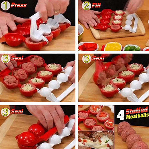 Meatball Fish Ball Maker Mold Free Kitchen Homemade Stuffed Meat Balls Mould