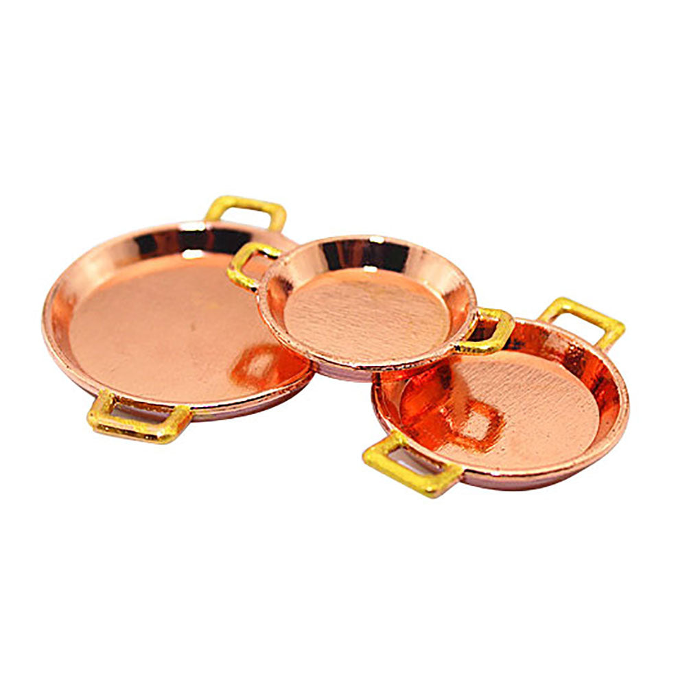 3Pcs Mini Plate 1:6 1:12 Simulation Model Toy Dollhouse Accessories Home Decor