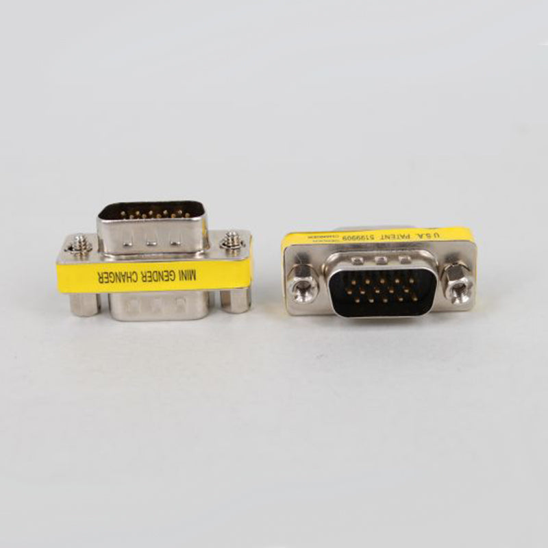 DB15 Male to Male Connector VGA SVGA 15 Pin M/M Converter Mini Gender Adapter