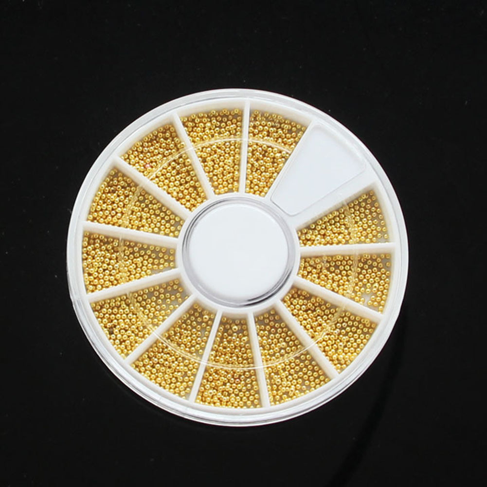 3D Nail Art Decorations Metal Beads Wheel Glitter Decal DIY Studs Manicure Tools