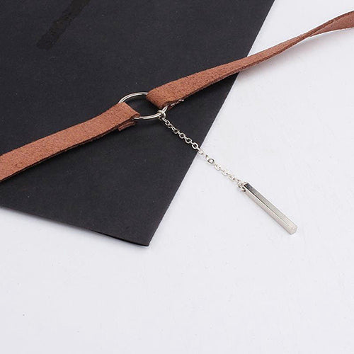 Women Choker Collar Velvet Round Ring Pendant Chain Clavicle Necklace Jewelry