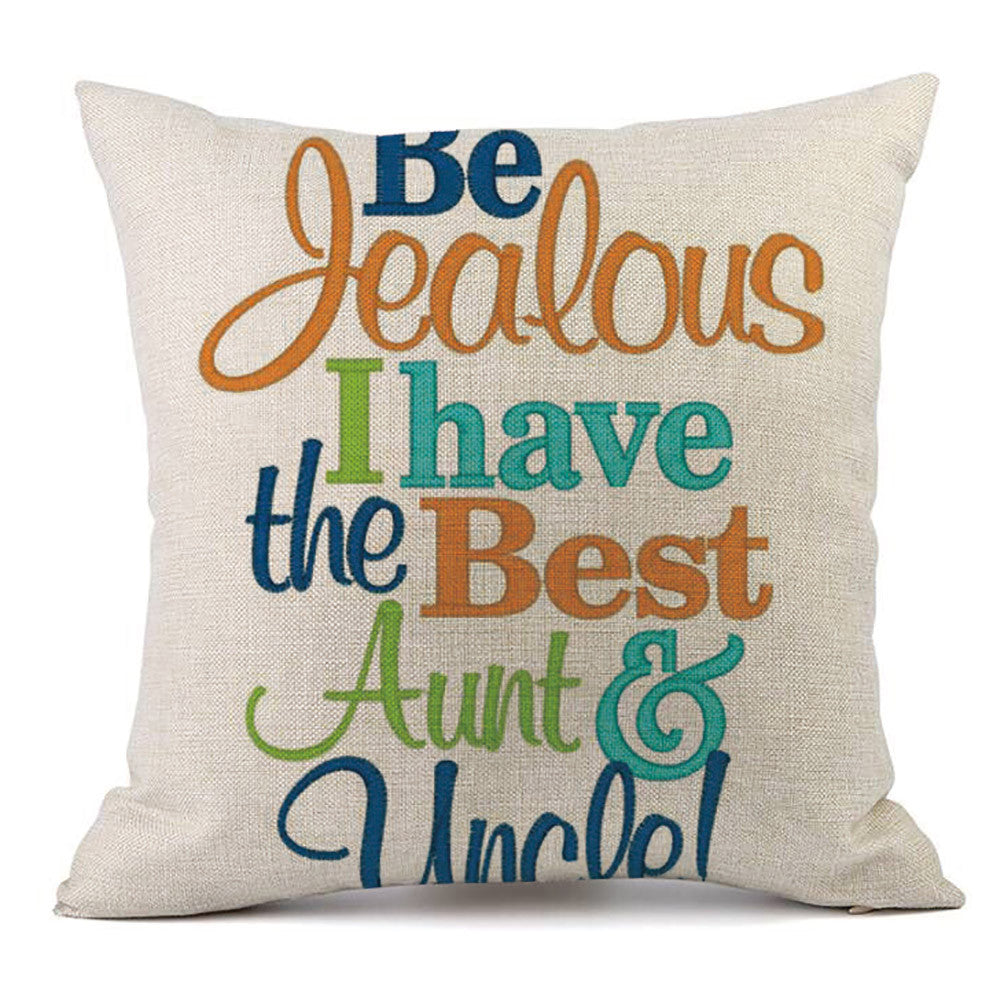 Local Store Happy Valentine Pillow Cases Linen Sofa Cushion Cover Home Decor Pillow Case H