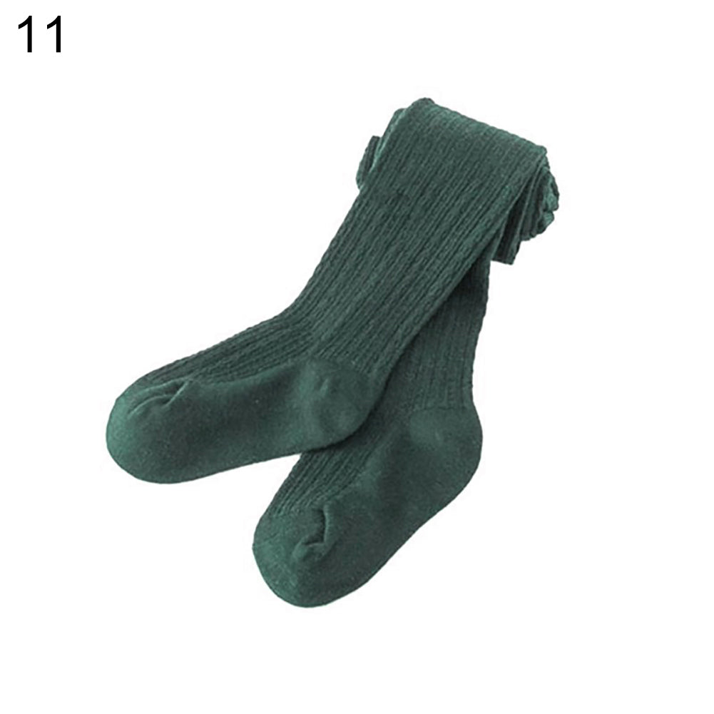 Kids Girls Solid Color Warm Cotton Pantyhose Dance Long Socks Stockings Leggings