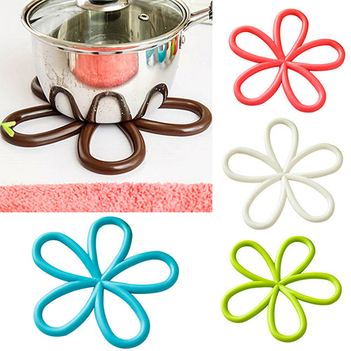 New Flower Shape PVC Anti-Slip Table Insulation Mat Heat Pad Kitchen Placemats