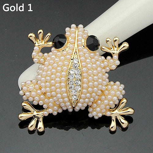 Women's Animal Flower Starfish Faux Pearl Rhinestone Sweater Scarf Brooch Pin