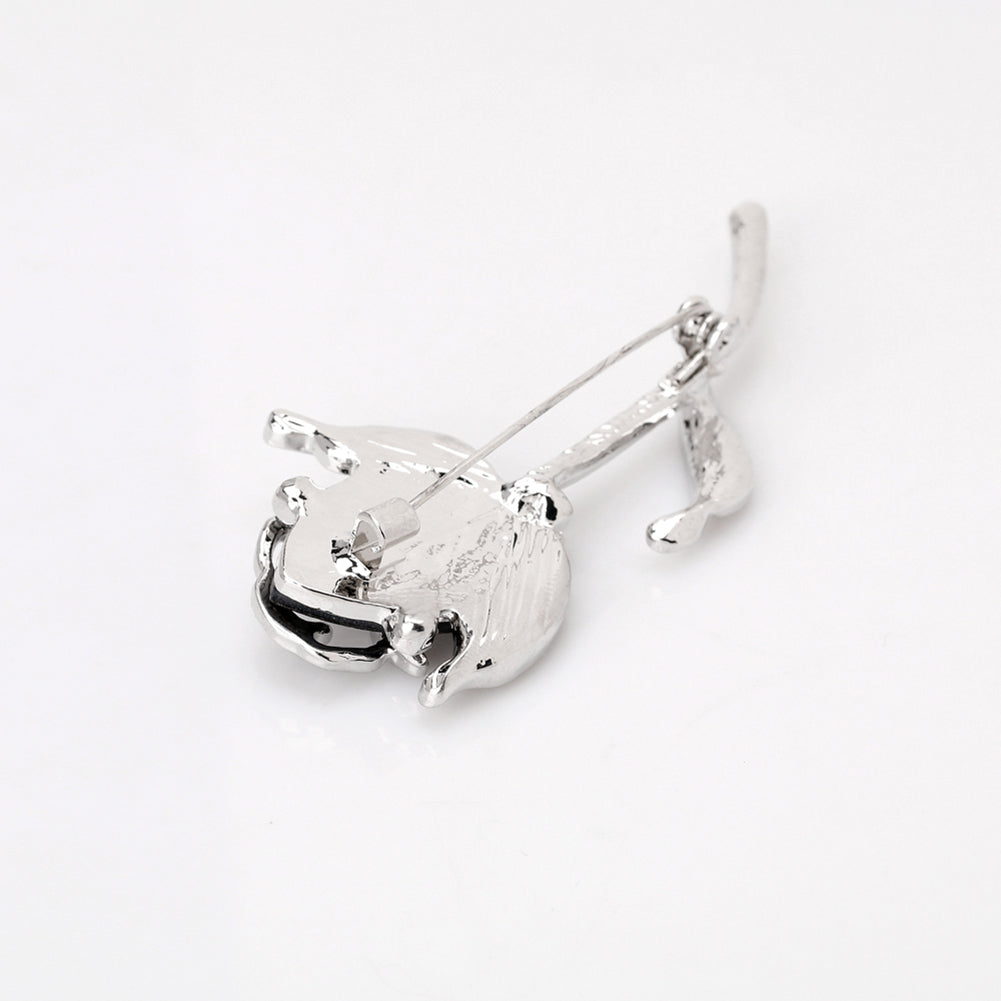 Fashion Rose Flower Colorful Shell Rhinestone Brooch Pin Women Scarf Jewelry