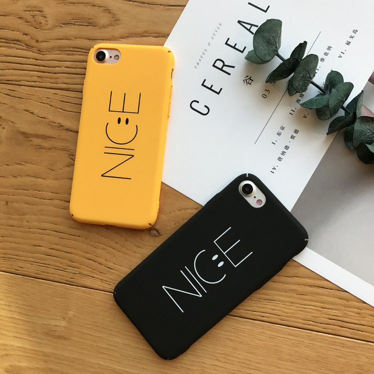 Phone Cases For iPhone 6 6s 7 Plus Case Yellow Black NICE Letter Plastic For Apple iPhone 7 Plus Mobile Phone Cover Case