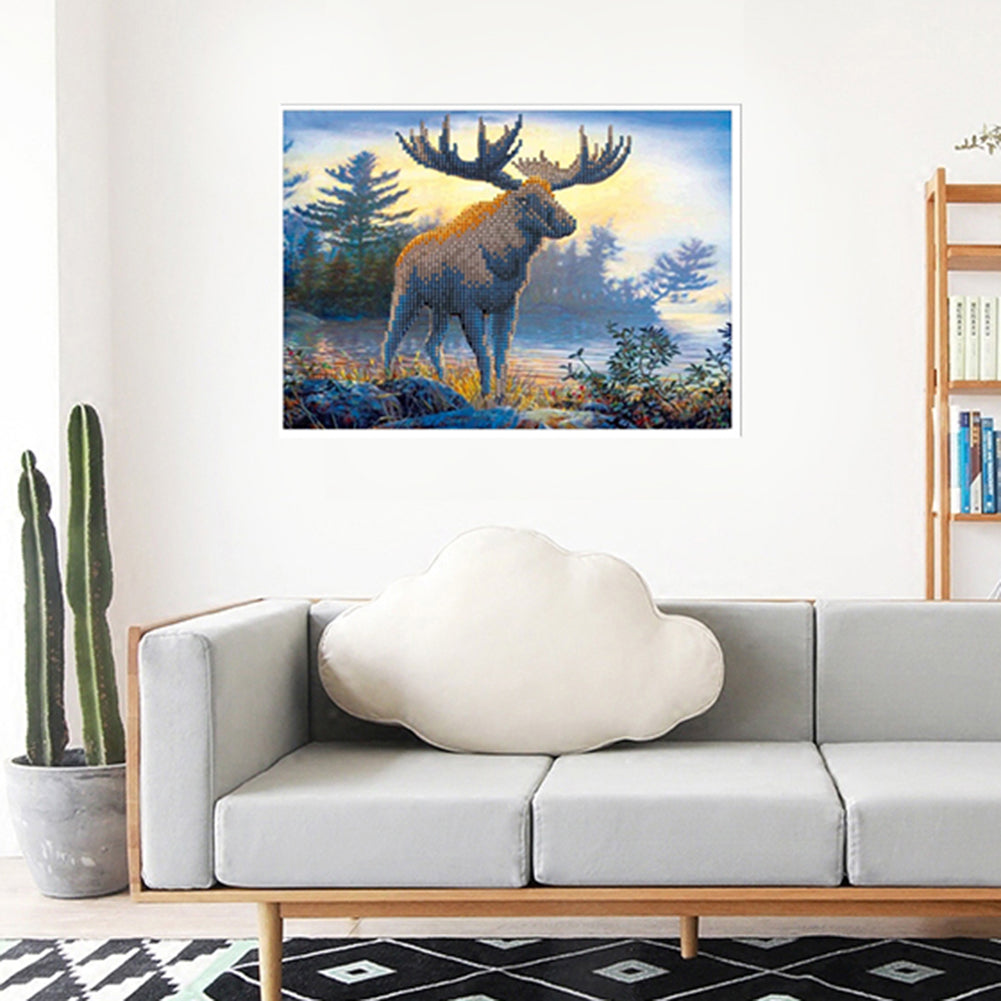 Deer Animal Diamond Painting Wall Hanging Cross Stitch Room Decor DIY Art Craft