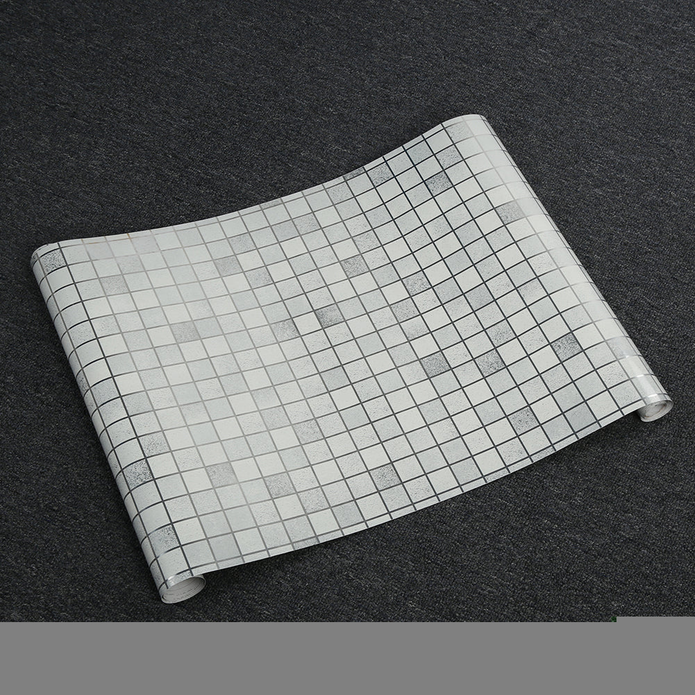 45x200cm Mosaic Aluminum Foil Self-adhensive Kitchen Anti Oil Wall Sticker