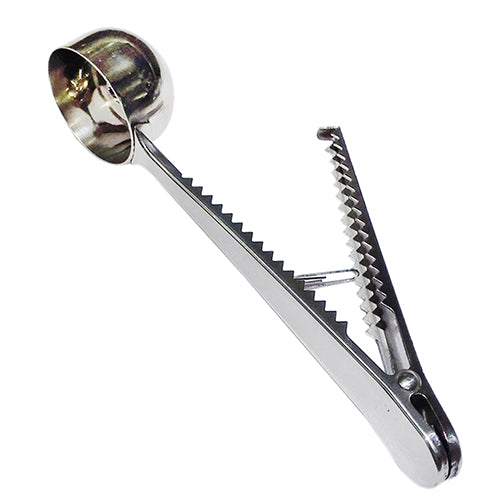 Stainless Steel Kitchen Ground Coffee Measuring Scoop Spoon with Bag Seal Clip