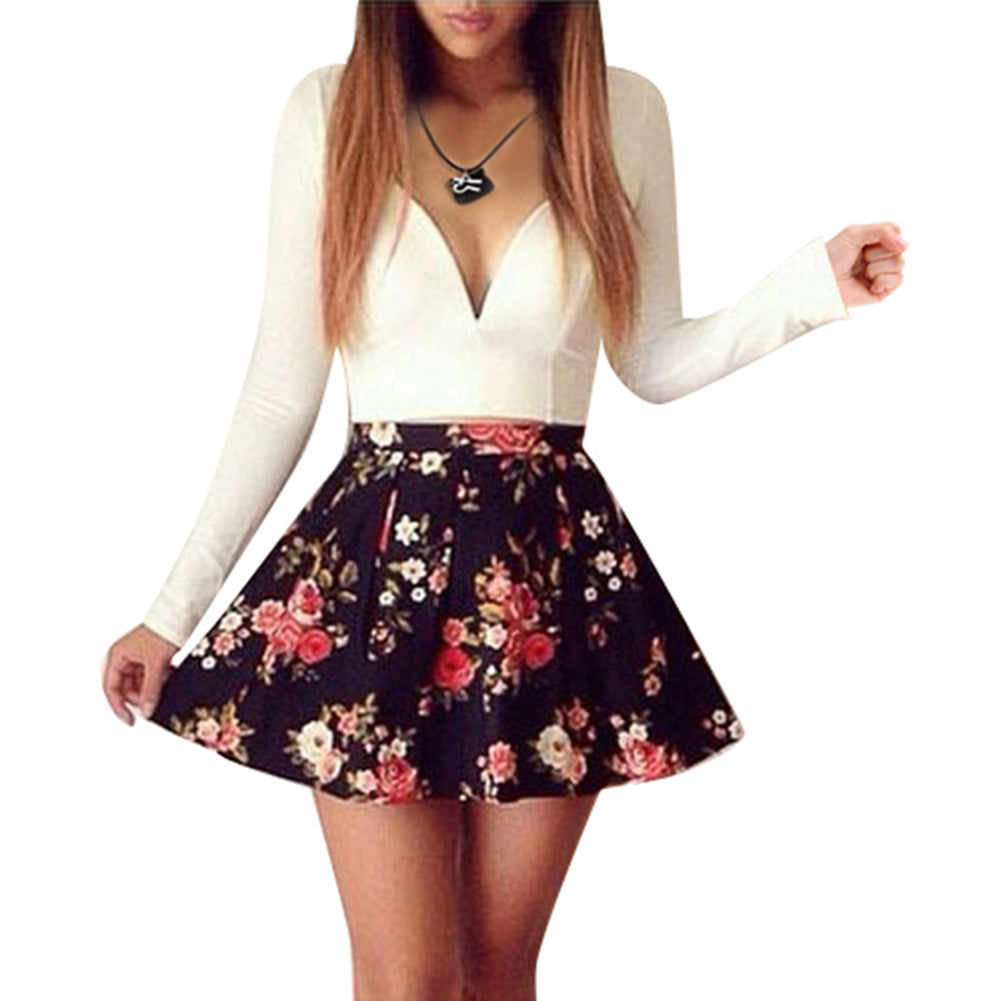 Fashion Lady Summer Sleeveless V-neck Strappy Backless Mini Dress Party Clubwear