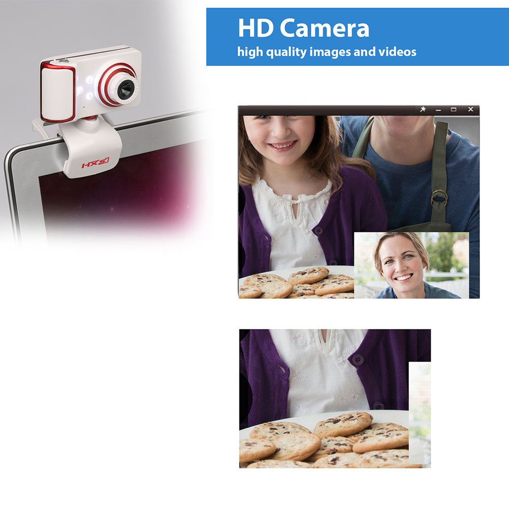 Clip-on HD WebCam Camera with Mic 9 Special Effects for Laptop Desktop Computer