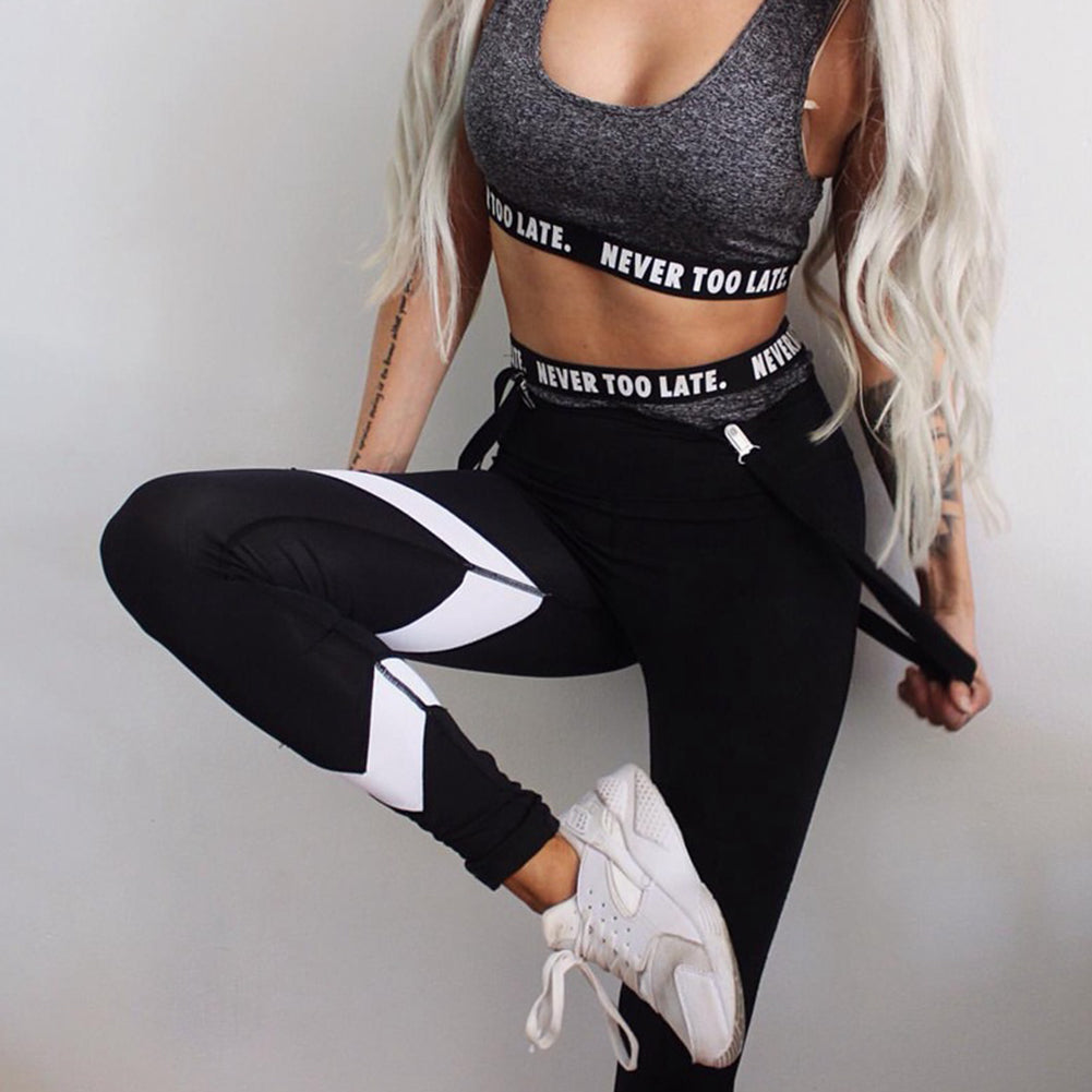 Modern Lady Sports Trousers Gym Fitness Yoga Stretch High Waist Leggings Pants