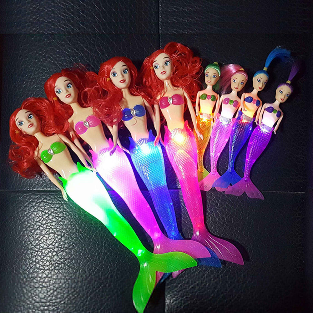 Flash LED Light Swimming Mermaid Princess Educational Doll Kid Girls Toy Gift