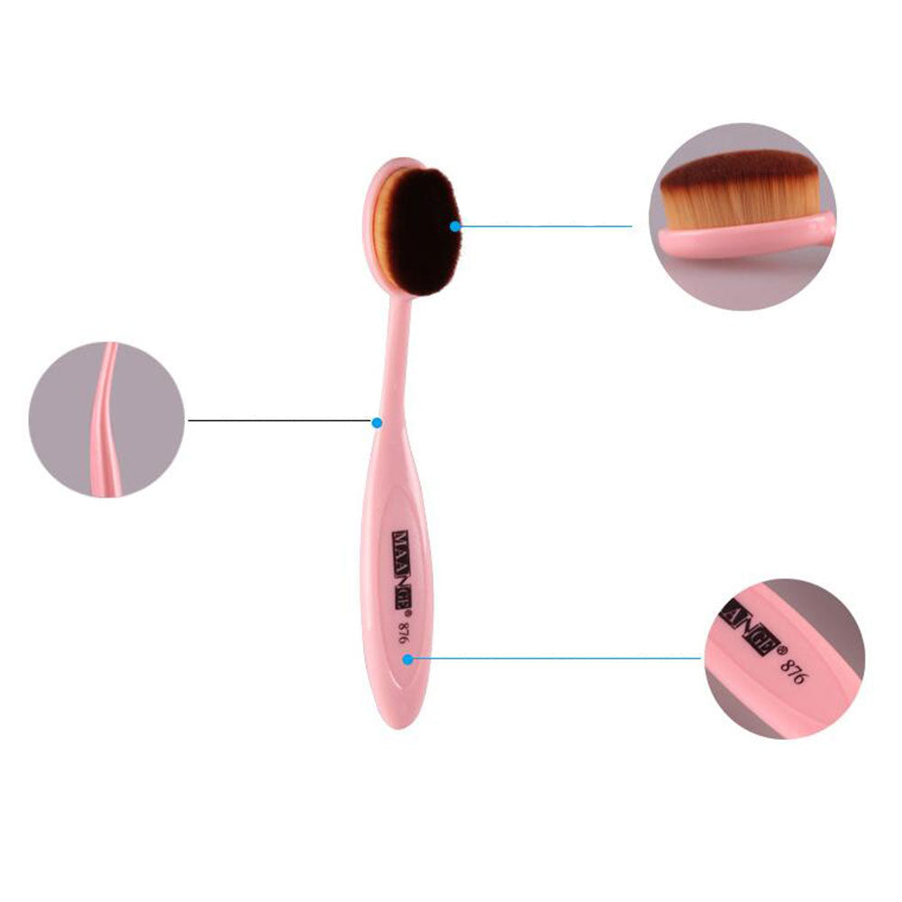 MAANGE Oval Curved Tool Brush Toothbrush Style Makeup Blush Brushes Foundation