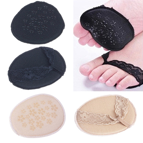 1 Pair Lace Invisible Anti-slip High Heeled Shoes Pads Forefoot Half Yard Pad