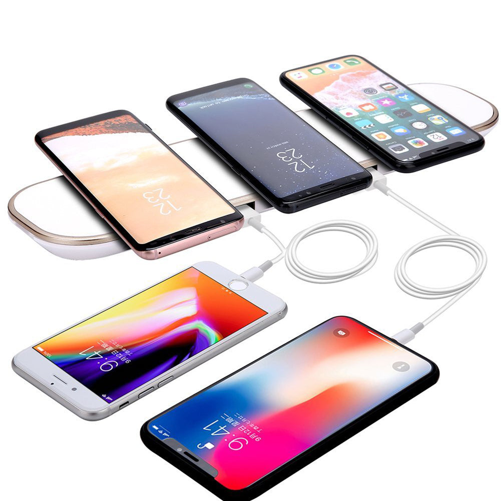 3 Charging Ports Qi Wireless Charger Universal Mobile Phone Fast Charging Tool