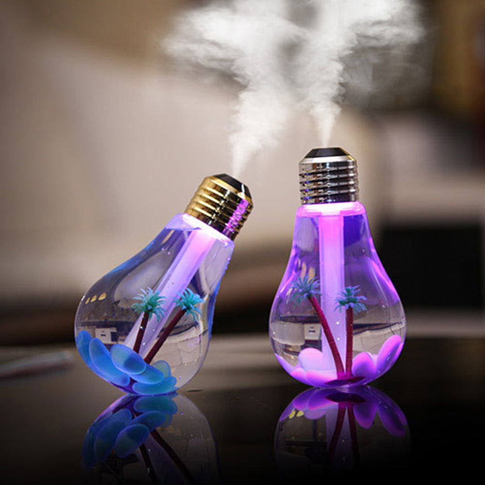 Mini Bulb Air Humidifier Diffuser Essential Oil Ultrasonic Aroma Mist Purifier