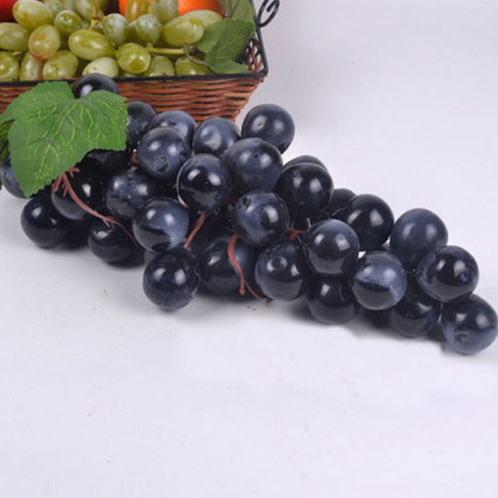 36 Pcs in 1 Bunch Artificial Plastic Grapes Lifelike Fake Fruit Food Home Decor