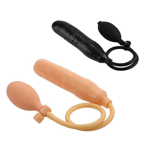 Smooth Inflatable Dildo Pump Sexy Toy Butt Plug Blow Up Health Care Product