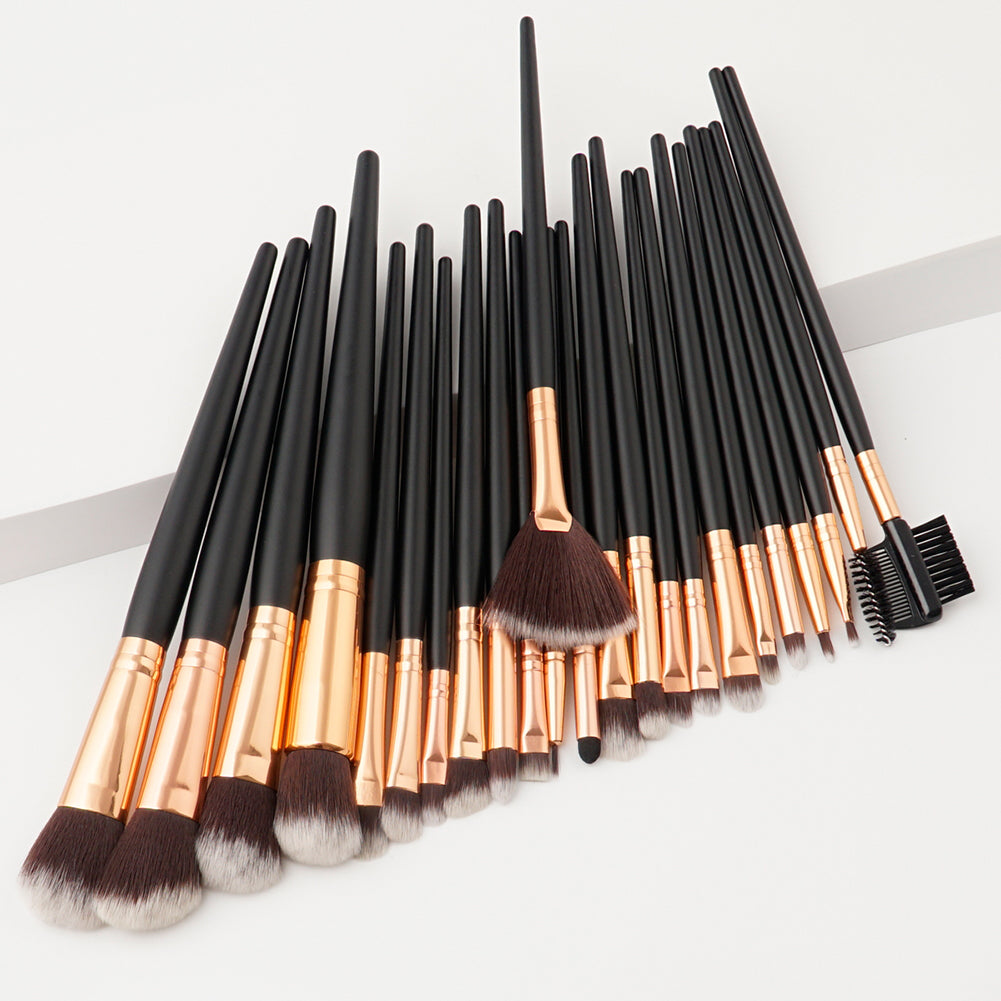 24Pcs Pro Makeup Foundation Powder Eye Shadow Liner Lip Nose Brushes Set Beauty