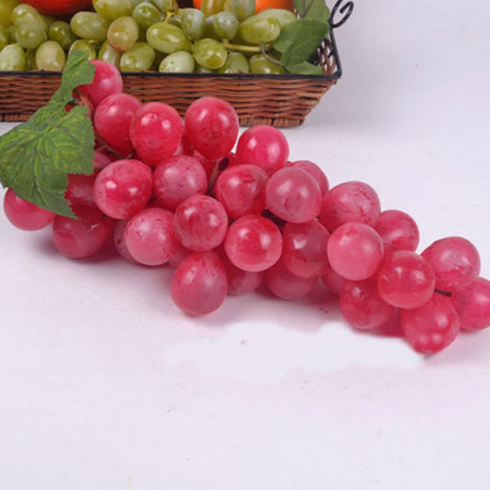 36 Pcs in 1 Bunch Artificial Plastic Grapes Lifelike Fake Fruit Food Home Decor