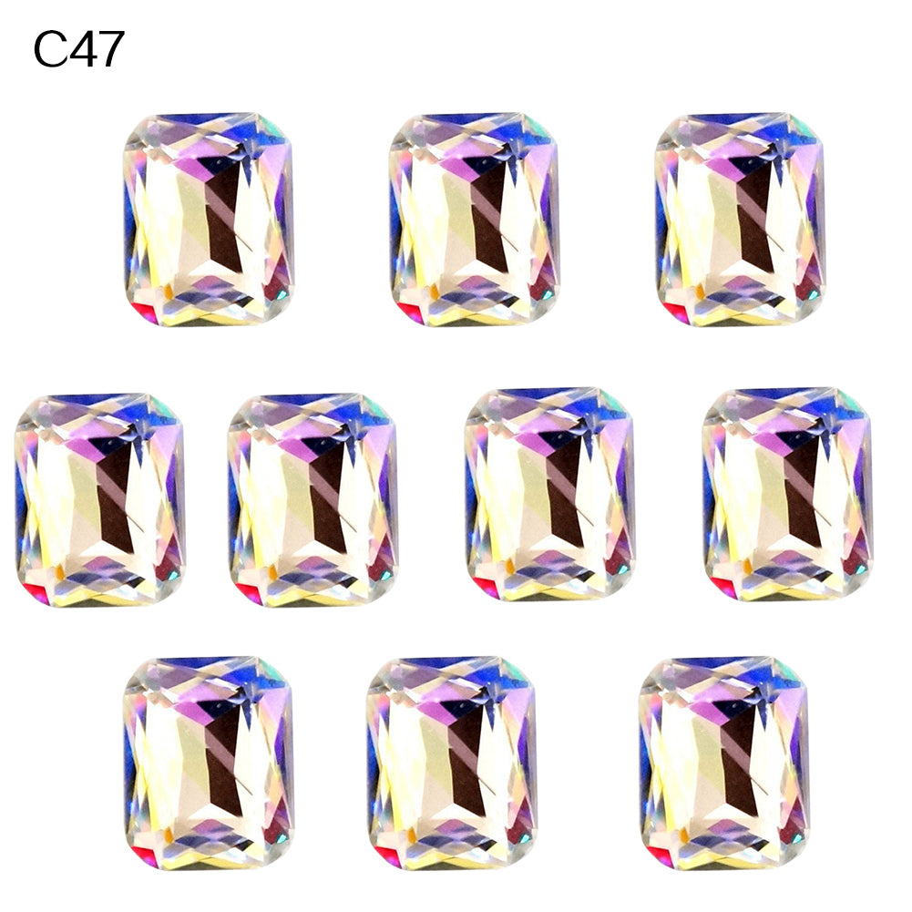 10 Pcs Colorful Waterdrop Rhinestone Beads DIY Crafts Phone Nail Art Decal Decor