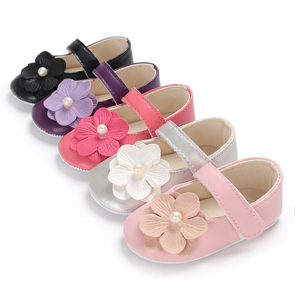 Cute Baby Girls Infants Autumn Flower Shoes Prewalker Footwear First Walker