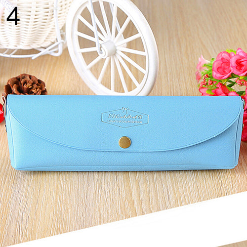 Creative Candy Color Pencil Case Kawaii Concise Multi-fonction Pencil Bag