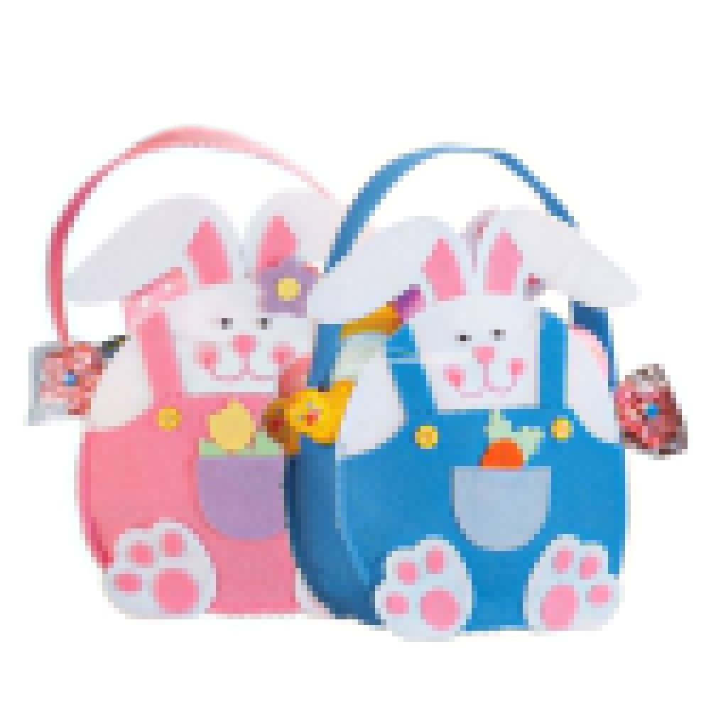 Cute Cartoon Rabbit Bunny Easter Gift Candy Cloth Bag Basket Party Accessory