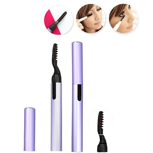 Mini Pen Style Electric Heated Eyelash Eye Lashes Curler Long Lasting Makeup Kit