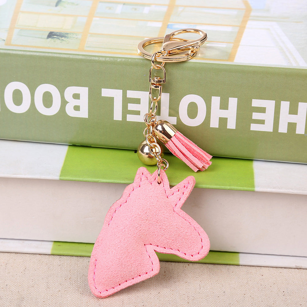 Full Rhinestones Unicorn Flamingo Tassels Key Chain Keychain for Bag Car Handbag
