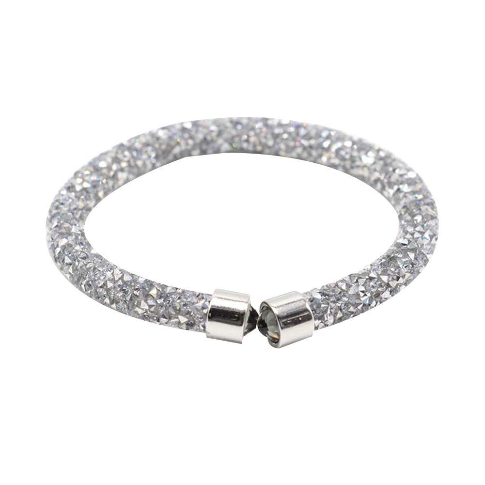Women Fashion Full Pave Rhinestone Bracelet Open Bangle Jewelry Party Gift