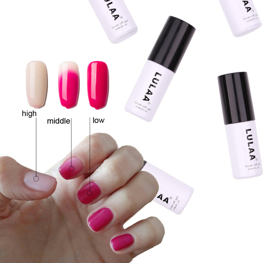 6ml Color Change Long-lasting Soak Off UV LED Nail Gel Art Polish DIY Manicure