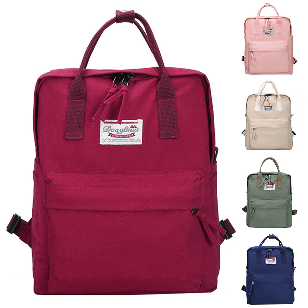 Vintage Canvas Shoulder Bag Backpack Student Women Girl Rucksack School Bookbag