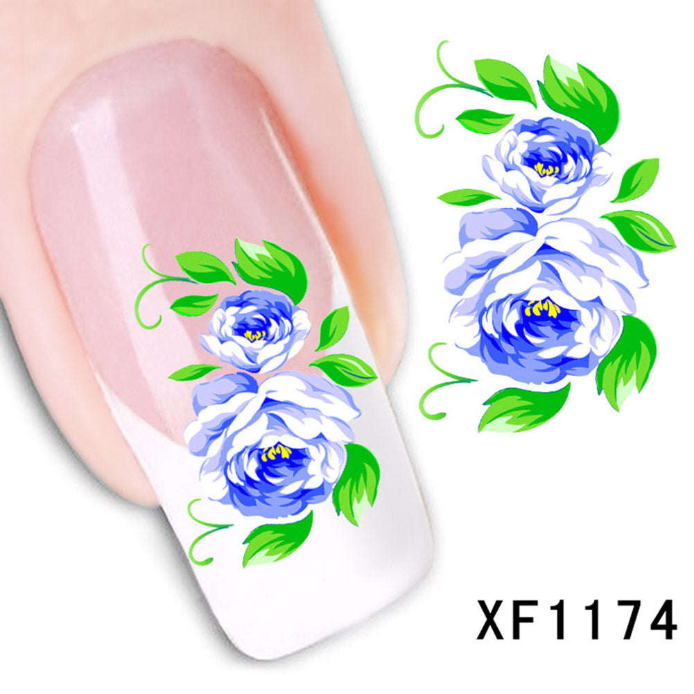Floral Pattern Fashion Women Beauty Nail Art Sticker DIY Craft Manicure Decal