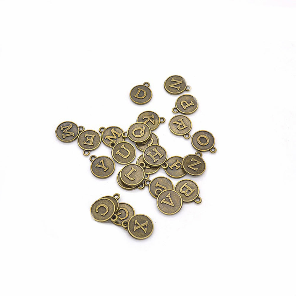 26Pcs English Alphabet A-Z Letter Charms for Bracelet Neckalce Jewelry Making
